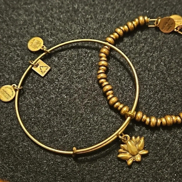 Alex and Ani Lotus Blossom‎ bangle charm bracelet + beaded bracelet - Picture 1 of 7